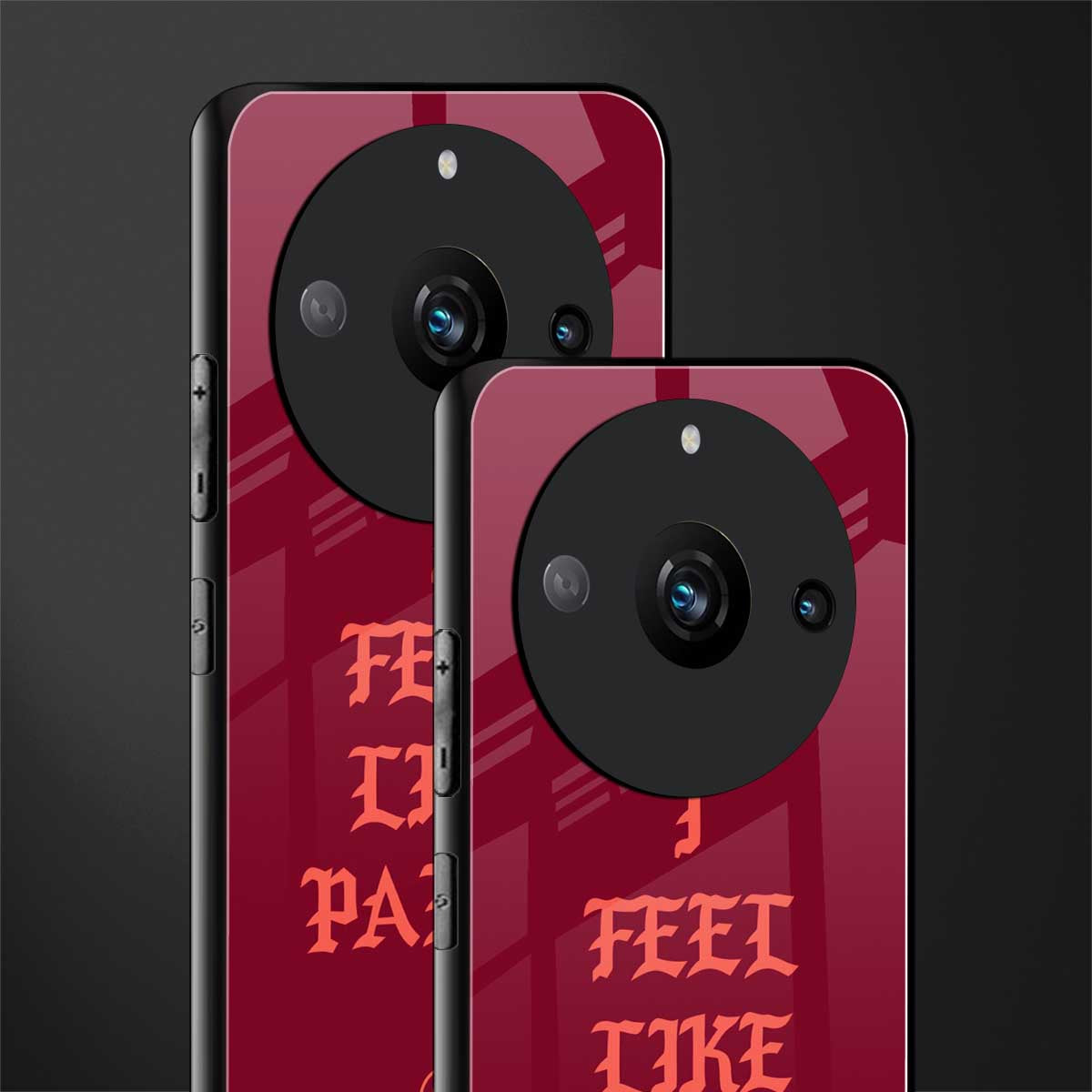 i feel like pablo back phone cover | glass case for realme 11 pro 5g