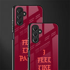 i feel like pablo back phone cover | glass case for samsun galaxy a24 4g