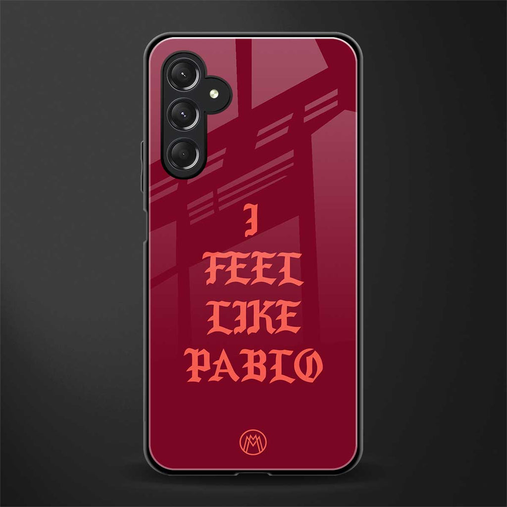 i feel like pablo back phone cover | glass case for samsun galaxy a24 4g