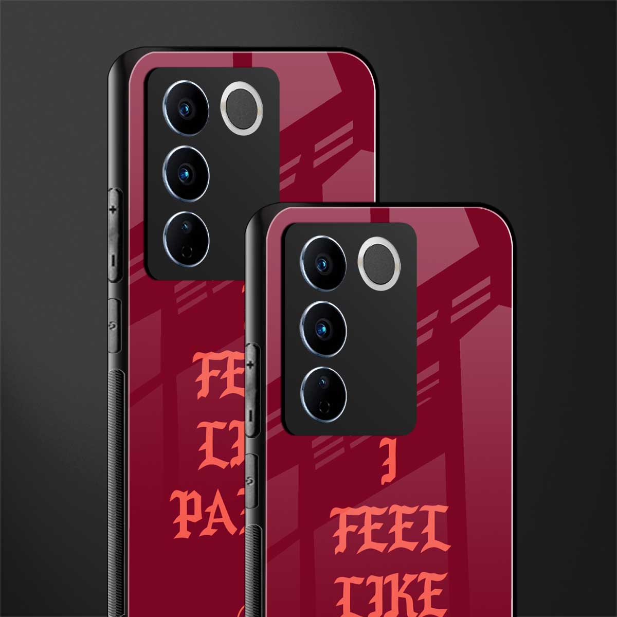 i feel like pablo back phone cover | glass case for vivo v27 pro 5g