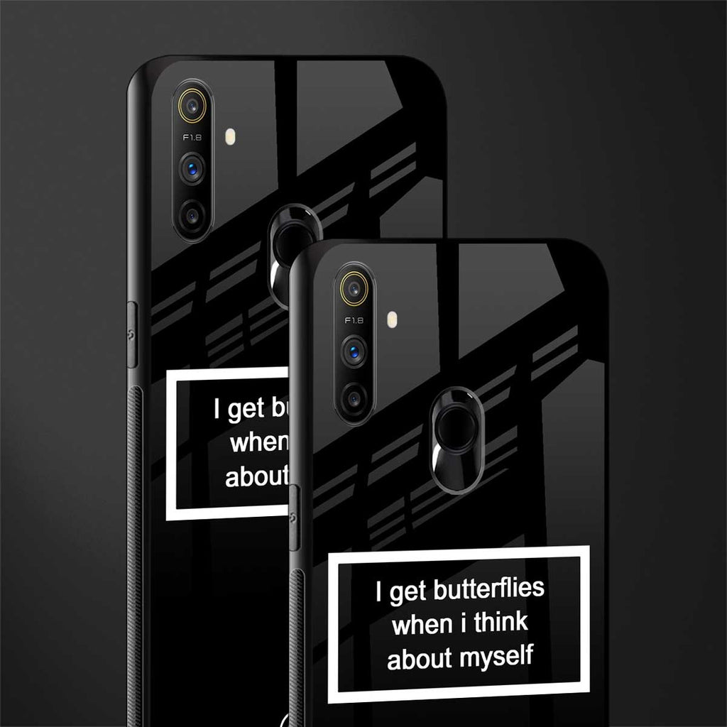 i get butterflies black edition glass case for realme narzo 10a image-2