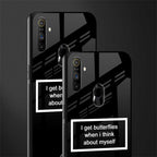 i get butterflies black edition glass case for realme narzo 10a image-2