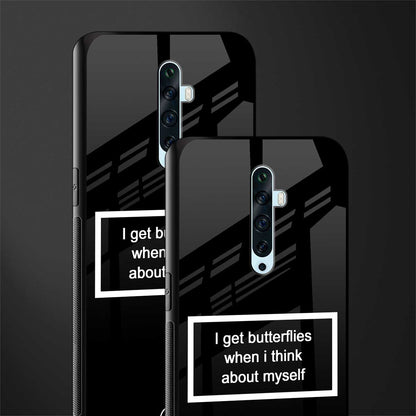 i get butterflies black edition glass case for oppo reno 2f image-2