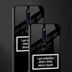 i get butterflies black edition glass case for oppo f11 pro image-2
