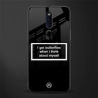 i get butterflies black edition glass case for oppo f11 pro image