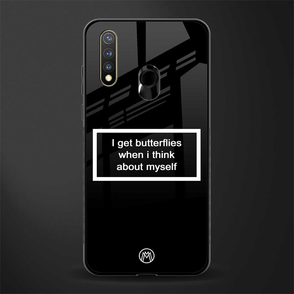 i get butterflies black edition glass case for vivo u20 image