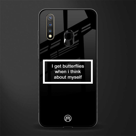 i get butterflies black edition glass case for vivo y19 image
