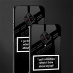 i get butterflies black edition glass case for vivo s1 pro image-2