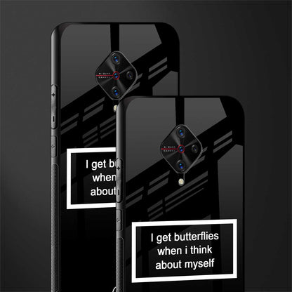 i get butterflies black edition glass case for vivo s1 pro image-2