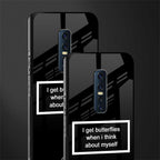 i get butterflies black edition glass case for vivo v17 pro image-2