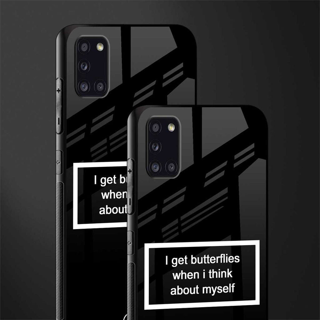 i get butterflies black edition glass case for samsung galaxy a31 image-2