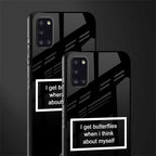 i get butterflies black edition glass case for samsung galaxy a31 image-2