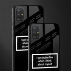 i get butterflies black edition glass case for samsung galaxy a51 image-2