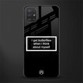 i get butterflies black edition glass case for samsung galaxy a51 image