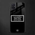 i get butterflies black edition glass case for samsung galaxy a71 image