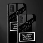 i get butterflies black edition glass case for samsung galaxy m21 image-2