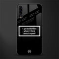 i get butterflies black edition glass case for samsung galaxy a50s image