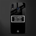 i get butterflies black edition glass case for samsung galaxy a20 image