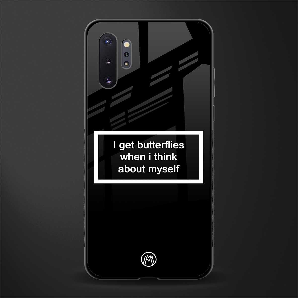 i get butterflies black edition glass case for samsung galaxy note 10 plus image