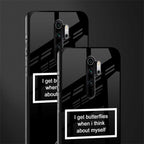 i get butterflies black edition glass case for redmi note 8 pro image-2