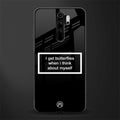 i get butterflies black edition glass case for redmi note 8 pro image