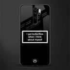 i get butterflies black edition glass case for redmi note 8 pro image