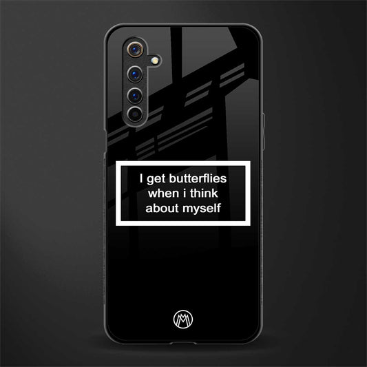 i get butterflies black edition glass case for realme 6 pro image