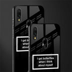 i get butterflies black edition glass case for redmi y3 image-2