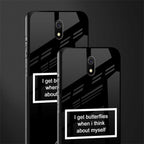 i get butterflies black edition glass case for redmi 8a image-2
