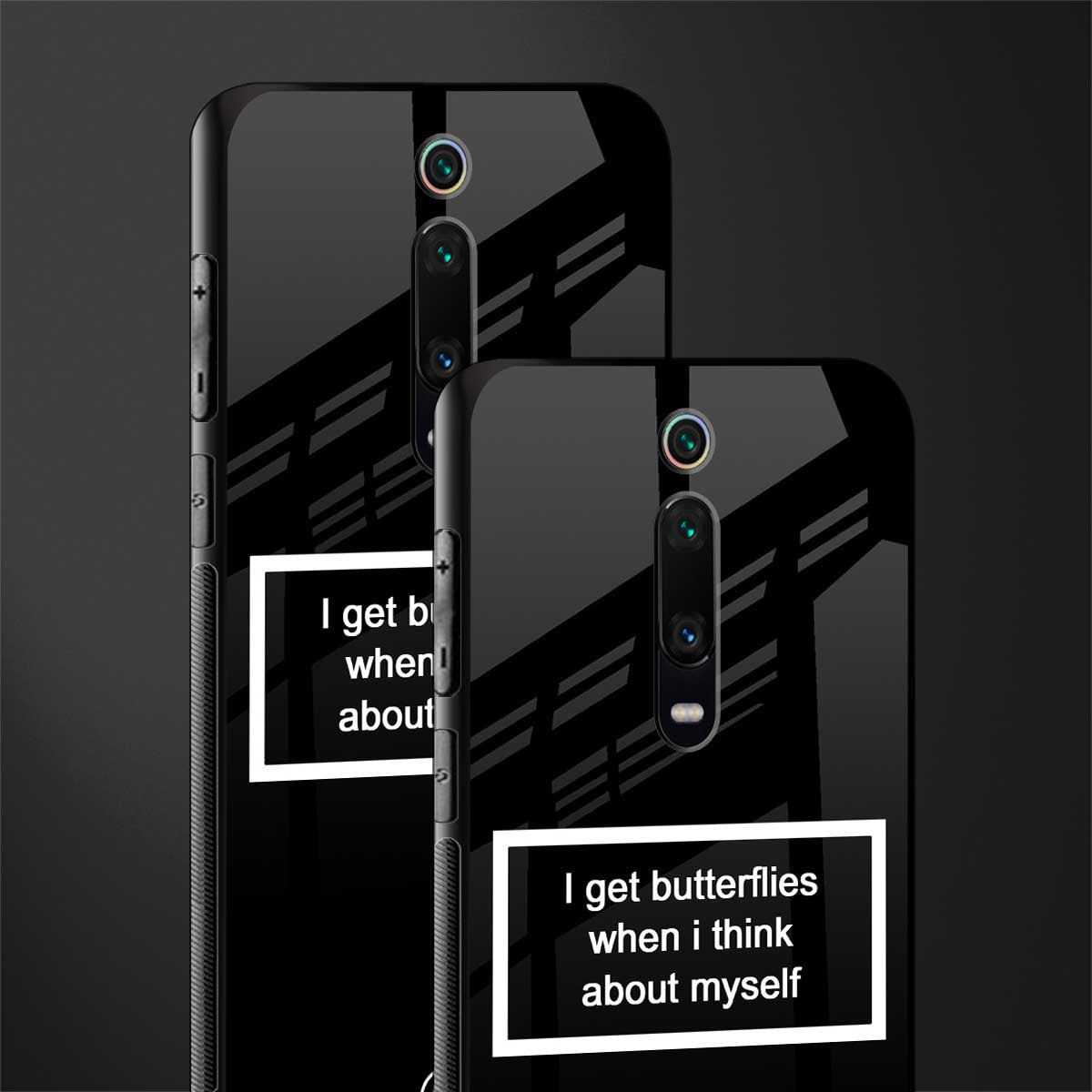 i get butterflies black edition glass case for redmi k20 image-2