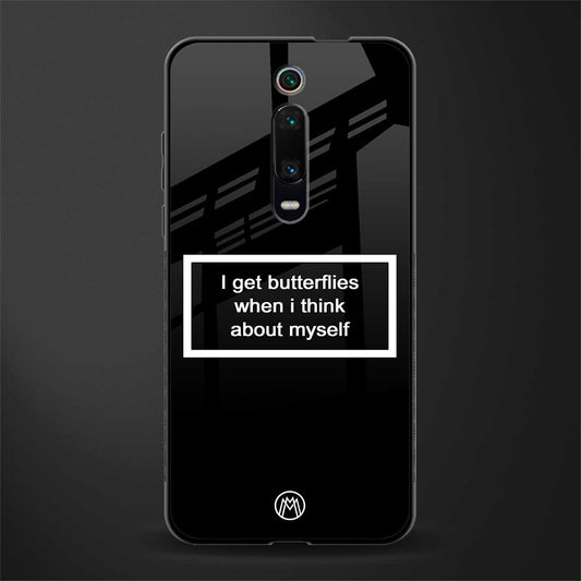 i get butterflies black edition glass case for redmi k20 pro image