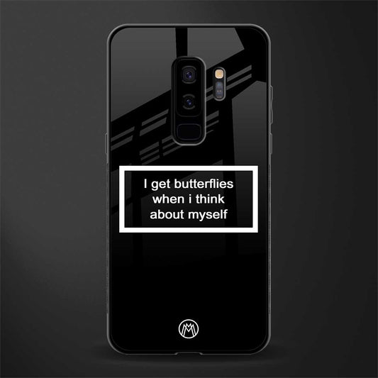 i get butterflies black edition glass case for samsung galaxy s9 plus image