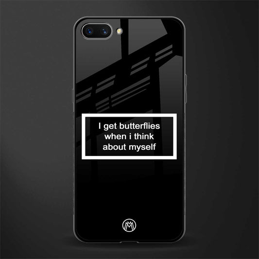 i get butterflies black edition glass case for realme c1 image