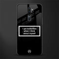 i get butterflies black edition glass case for oppo a5 2020 image