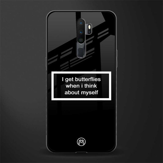 i get butterflies black edition glass case for oppo a5 2020 image