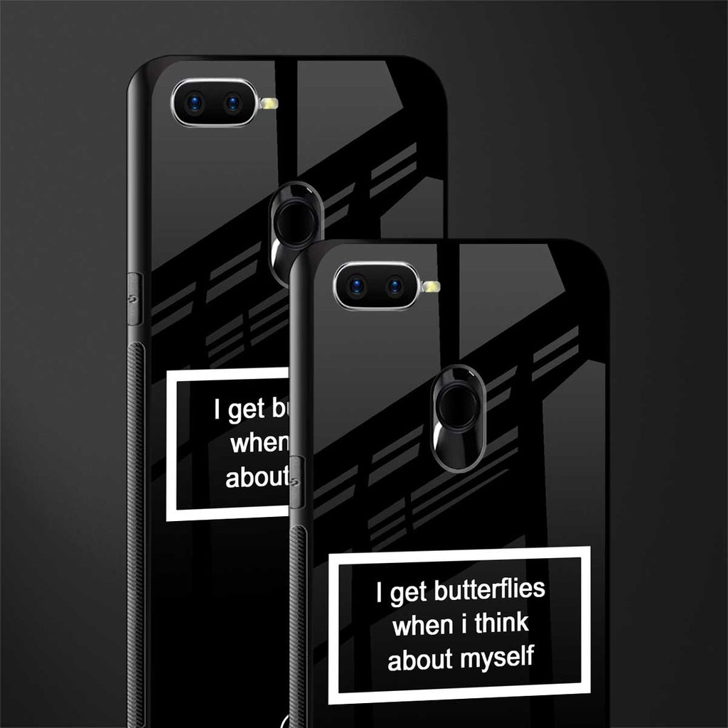 i get butterflies black edition glass case for oppo a12 image-2