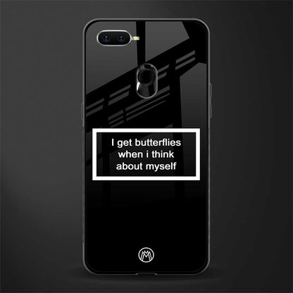 i get butterflies black edition glass case for oppo a7 image