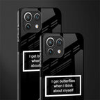 i get butterflies black edition glass case for mi 11 lite image-2