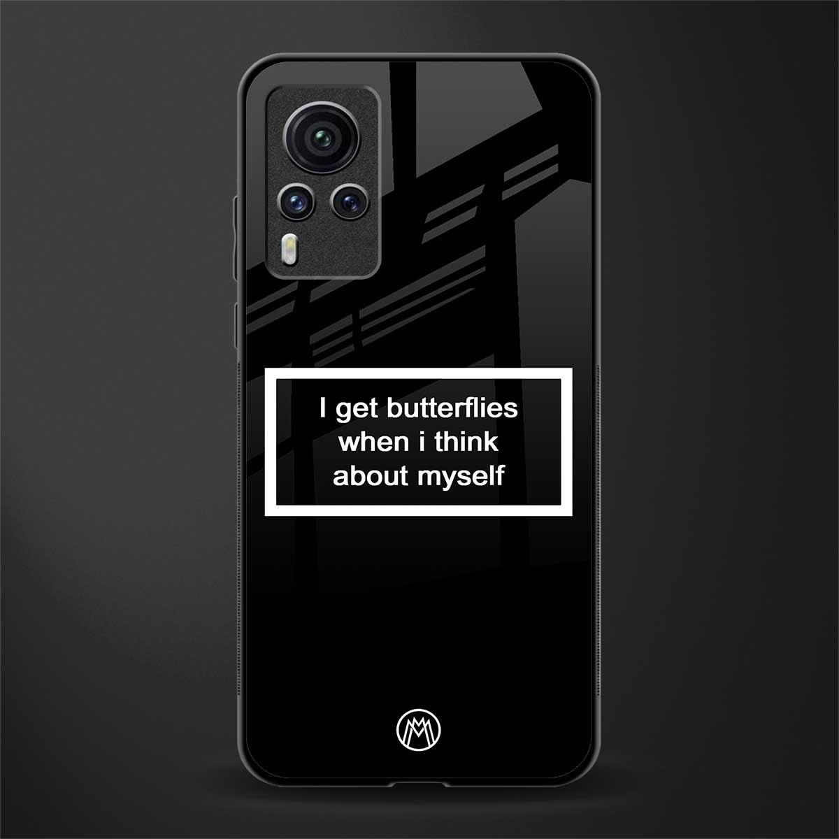 i get butterflies black edition glass case for vivo x60 pro image