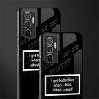 i get butterflies black edition glass case for vivo v23e image-2