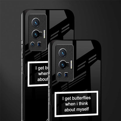 i get butterflies black edition glass case for vivo x70 pro image-2