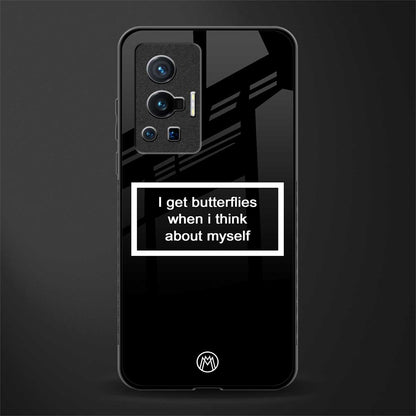 i get butterflies black edition glass case for vivo x70 pro image