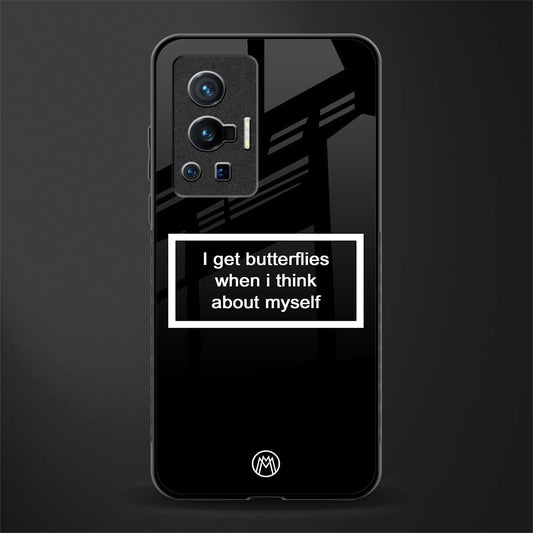i get butterflies black edition glass case for vivo x70 pro image