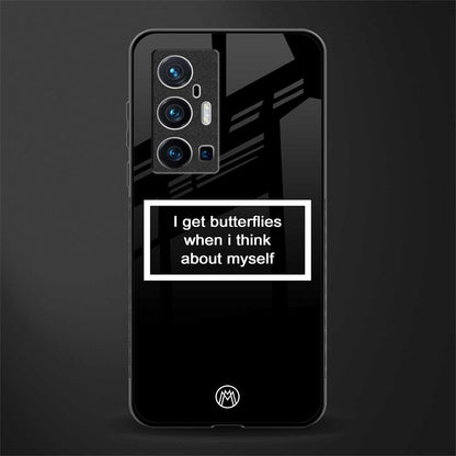 i get butterflies black edition glass case for vivo x70 pro plus image