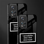 i get butterflies black edition glass case for poco m4 pro 5g image-2