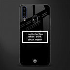i get butterflies black edition glass case for samsung galaxy a20s image