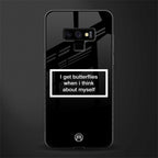 i get butterflies black edition glass case for samsung galaxy note 9 image