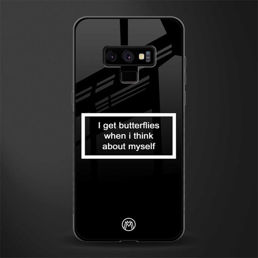 i get butterflies black edition glass case for samsung galaxy note 9 image