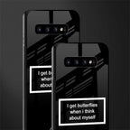 i get butterflies black edition glass case for samsung galaxy s10 plus image-2