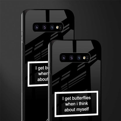 i get butterflies black edition glass case for samsung galaxy s10 plus image-2